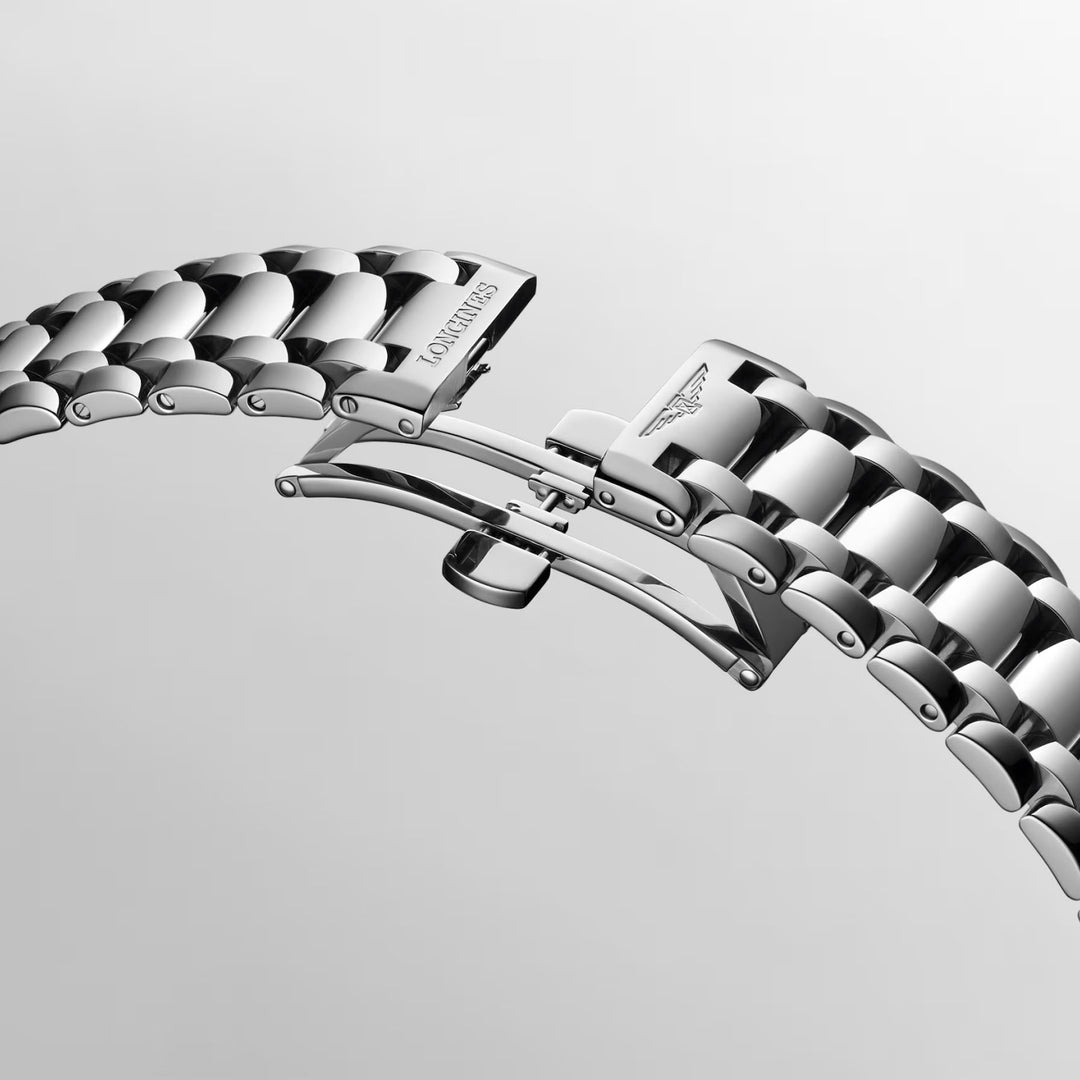 Longines orologio Primaluna Moonphase 34mm madreperla diamanti automatico acciaio L8.126.4.87.6