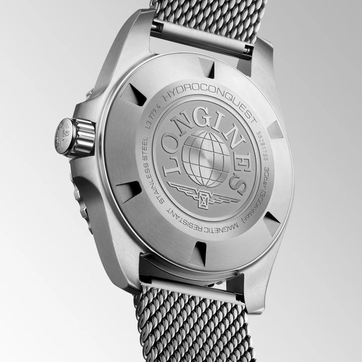 Longines Hydroconquest 39mm black automatic steel watch L3.779.4.90.6