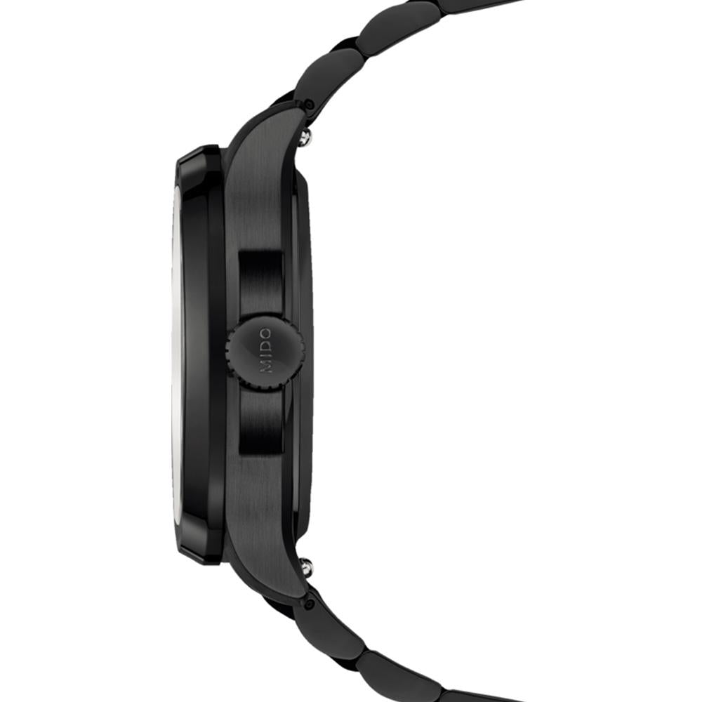 Mido ur Multifort TV Big Date 40mm automatisk grå stål sort PVD finish M049.526.33.081.00