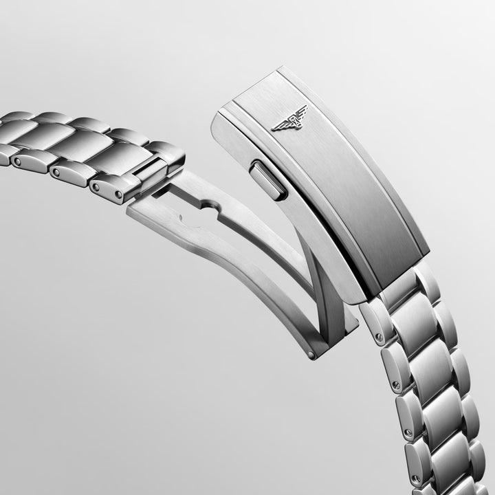 Longines Spirit Pilot 39mm μαύρο αυτόματο ρολόι L3.809.4.53.6