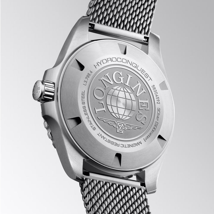 Longines Hydroconquest 42mm svart automatisk stålklocka L3.788.4.90.6