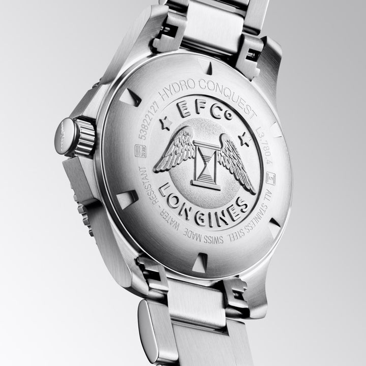 Longines Hydroconquest 39mm černé automatické ocelové hodinky