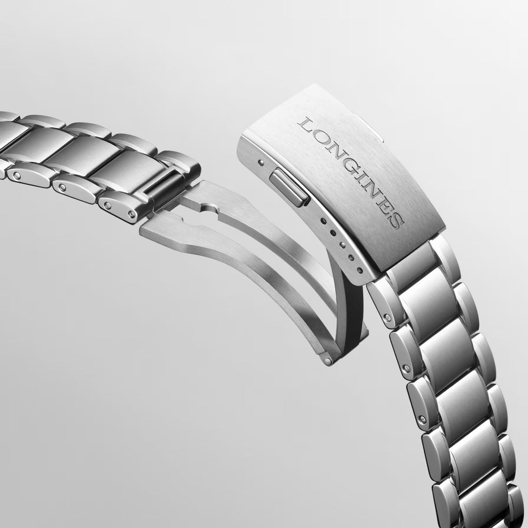 Longines orologio Spirit Zulu Time 1925 39mm nero automatico oro acciaio L3.803.5.53.6