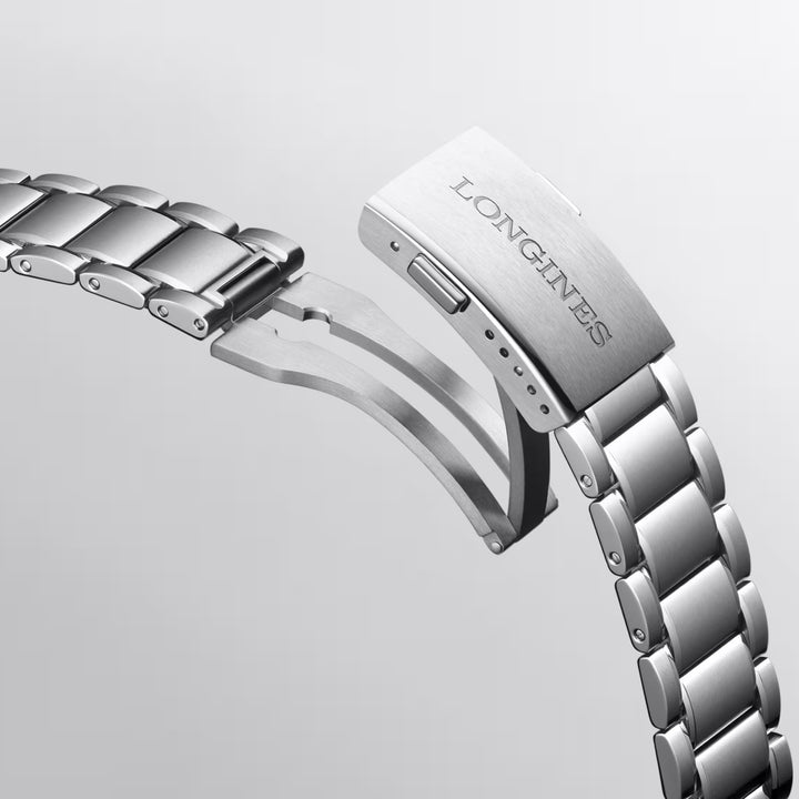 Longines orologio Spirit Zulu Time 39mm antracite automatico acciaio L3.802.4.63.6