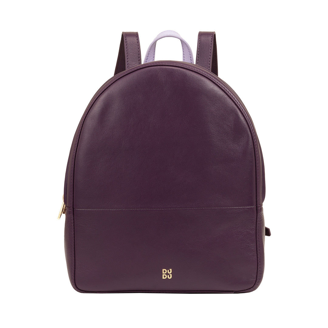 DUDU Women's Colorful Summer Backpack in Soft Leather Multicolor Backpack with Double Zip Zip