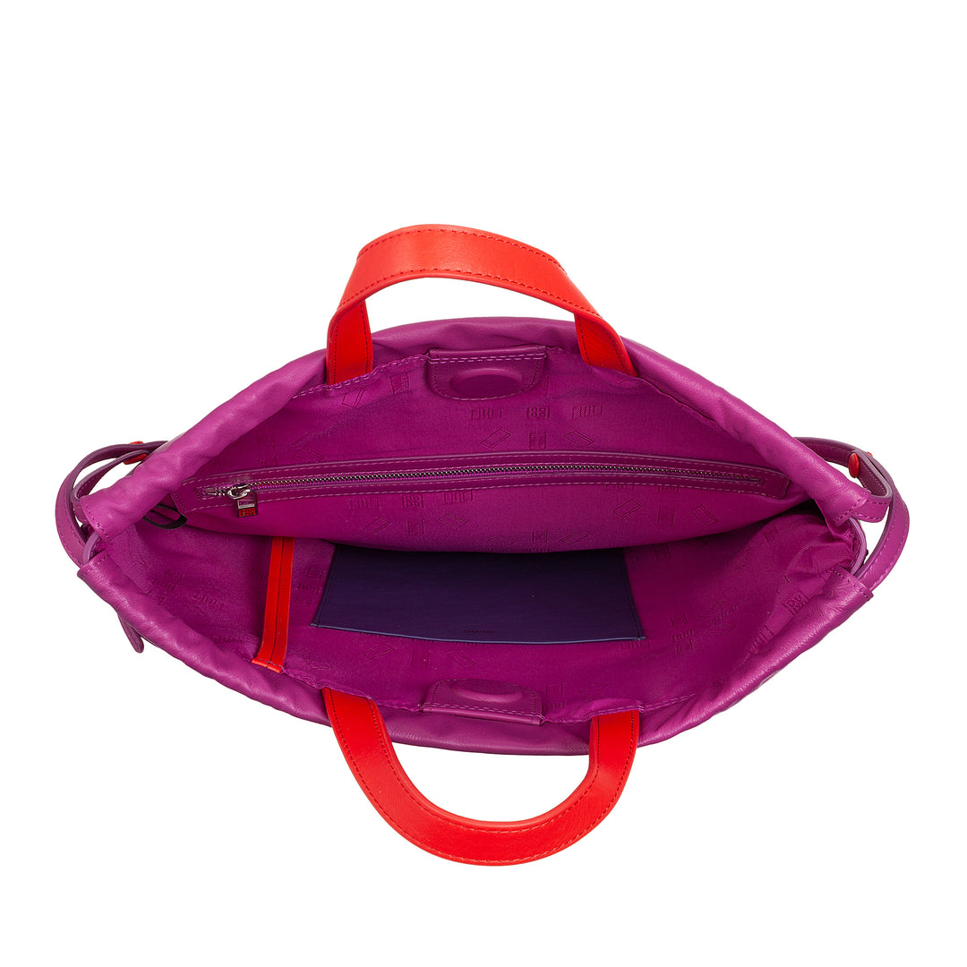 Mochila feminina de couro DUDU, bolsa esportiva moderna com cordão e alças finas de couro