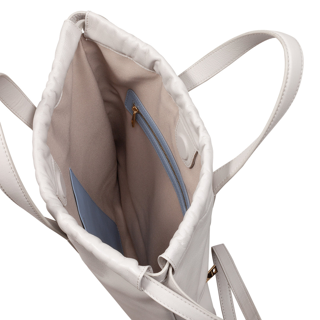 Mochila feminina DUDU em couro macio, mochila com cordão e botão magnético, alça dupla, mochila simples e elegante