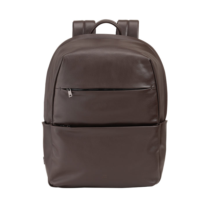 DUDU Unisex Leather Travel Backpack for Men and Women - Stylish and Durable Backpack for Tablet, Hiking and Work - Adjustable Shoulder Straps and Ergonomic Design