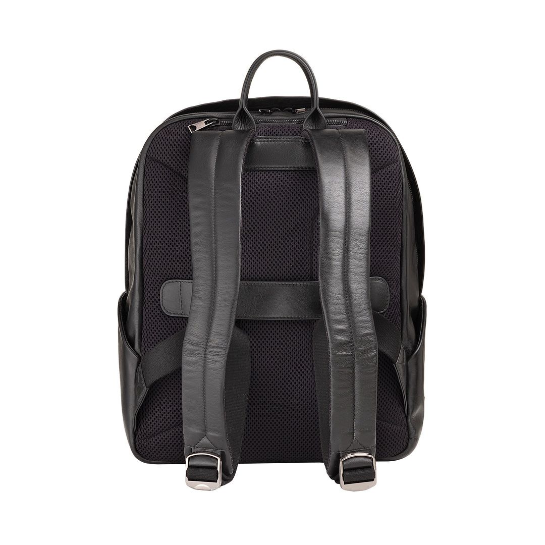 DUDU Unisex Leather Travel Backpack for Men and Women - Stylish and Durable Backpack for Tablet, Hiking and Work - Adjustable Shoulder Straps and Ergonomic Design