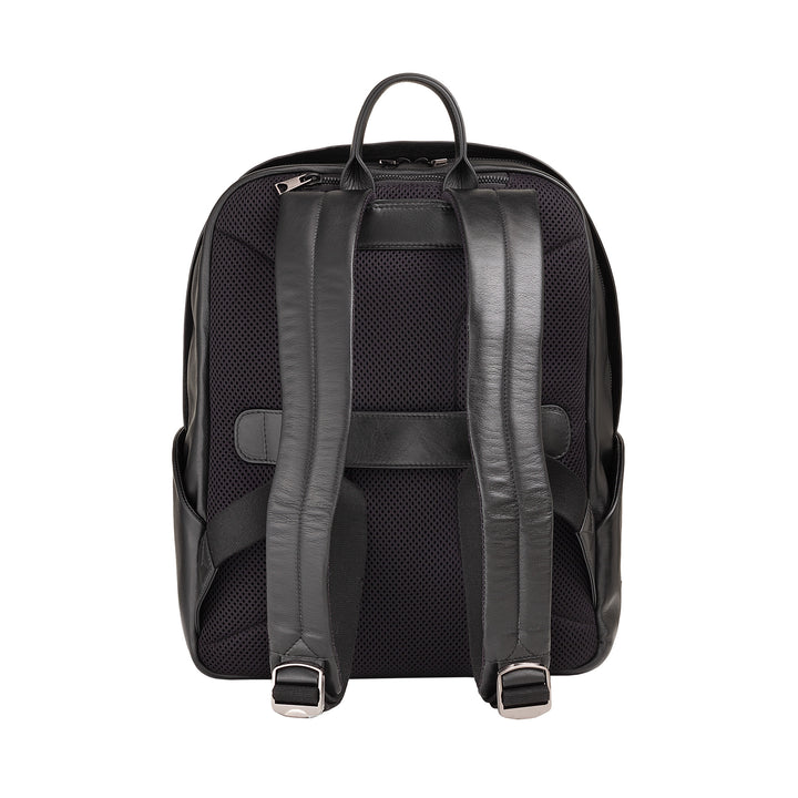 DUDU Unisex Leather Travel Backpack for Men and Women - Stylish and Durable Backpack for Tablet, Hiking and Work - Adjustable Shoulder Straps and Ergonomic Design