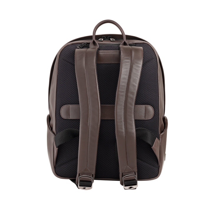 DUDU Unisex Leather Travel Backpack for Men and Women - Stylish and Durable Backpack for Tablet, Hiking and Work - Adjustable Shoulder Straps and Ergonomic Design