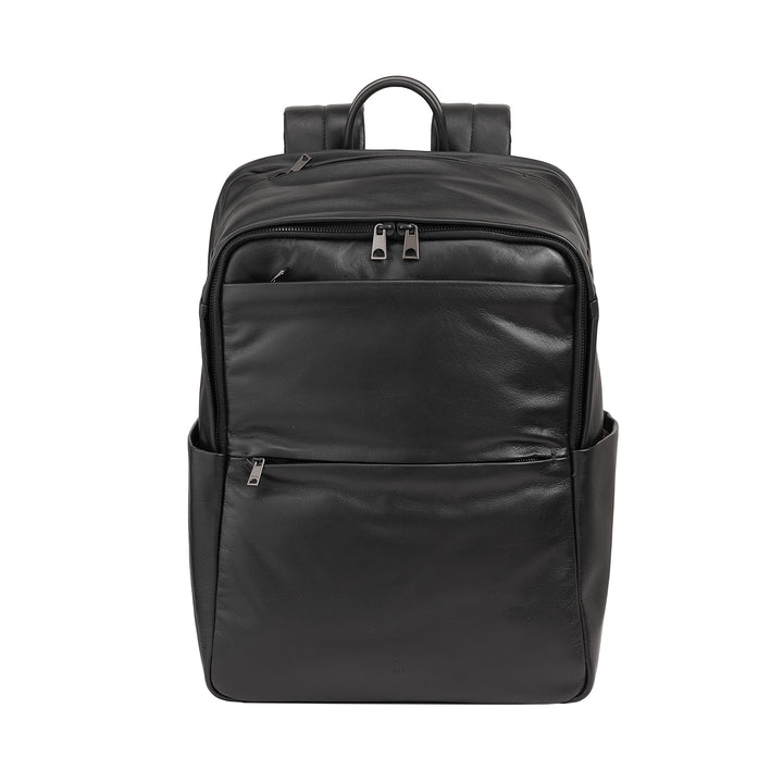 Mochila de couro DUDU para homens e mulheres, suporte para PC de até 15,6 "MacBook de 16 polegadas, mochila de viagem de 20 litros, elegante mochila de escritório para trabalho com vários compartimentos