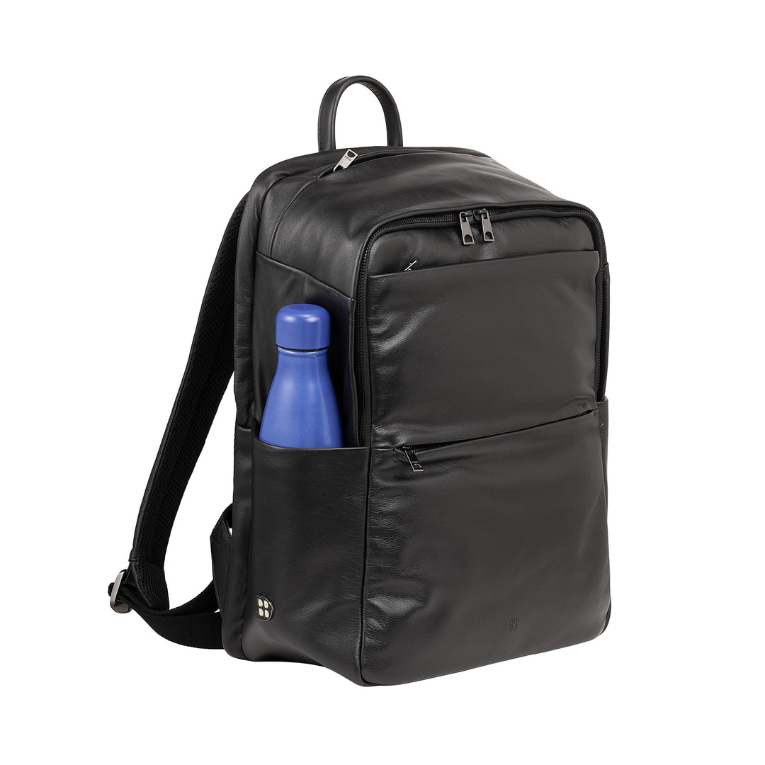 Mochila de couro DUDU para homens e mulheres, suporte para PC de até 15,6 "MacBook de 16 polegadas, mochila de viagem de 20 litros, elegante mochila de escritório para trabalho com vários compartimentos