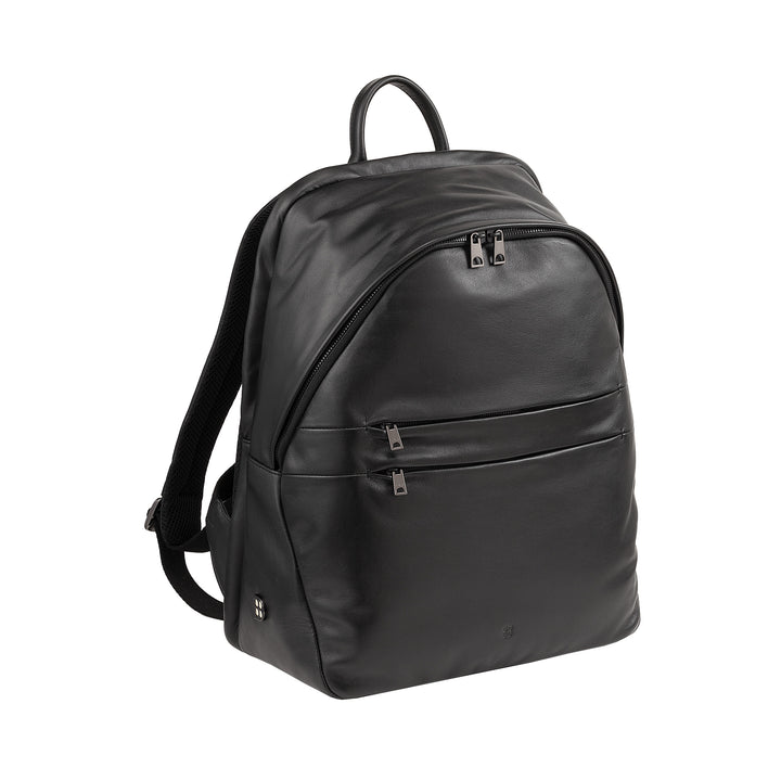 Mochila de couro DUDU para homens e mulheres, suporte para PC de até 15,6 "MacBook de 16 polegadas, mochila de viagem de 20 litros, mochila de trabalho de escritório com um design elegante e essencial