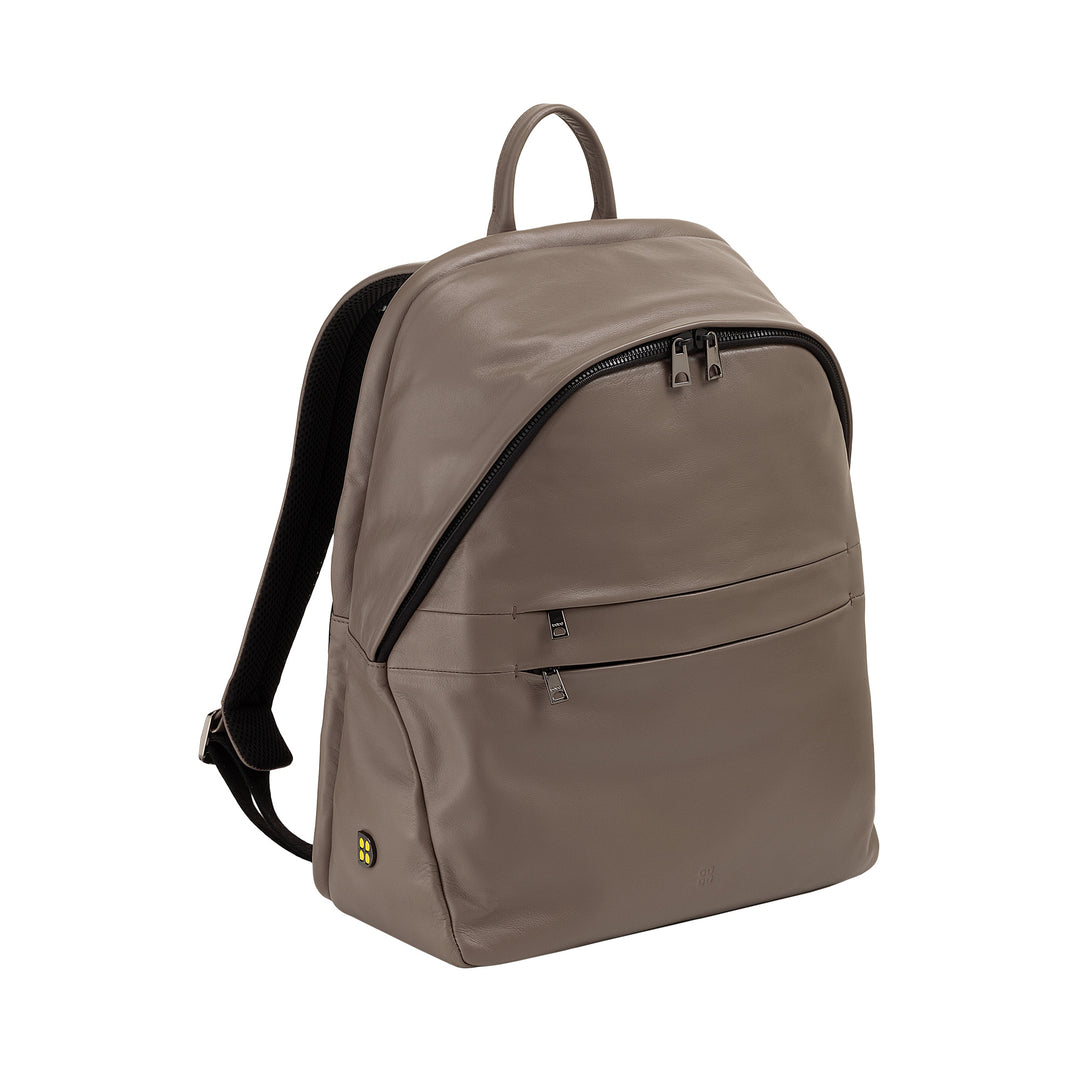 Mochila de couro DUDU para homens e mulheres, suporte para PC de até 15,6 "MacBook de 16 polegadas, mochila de viagem de 20 litros, mochila de trabalho de escritório com um design elegante e essencial
