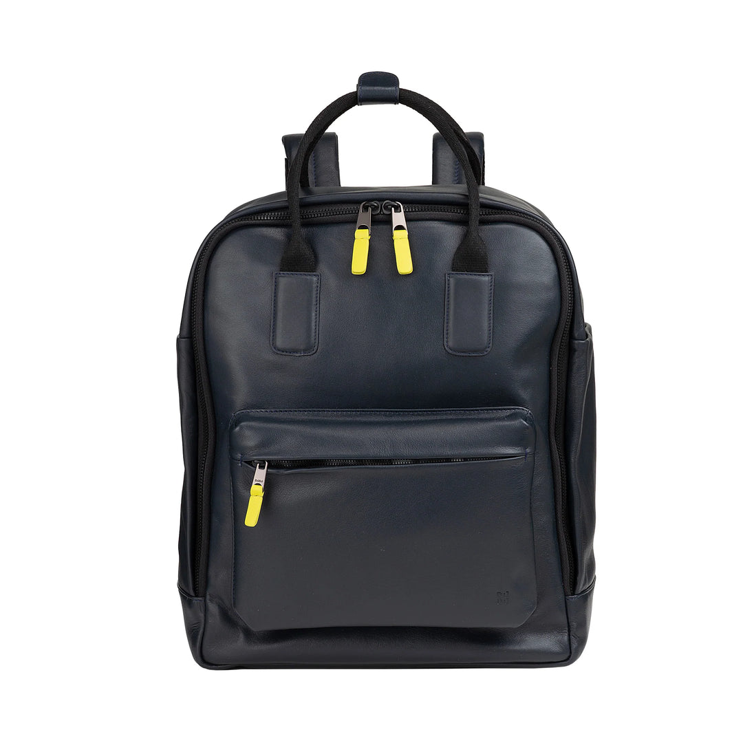DUDU Zaino in Pelle Uomo Donna – Zaino Casual Unisex Elegante e Capiente, 19 Litri, con Tasca Frontale e Scomparto Tablet, Perfetto per Lavoro, Viaggio e Tempo Libero