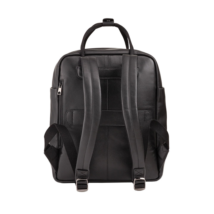 DUDU Zaino in Pelle Uomo Donna – Zaino Casual Unisex Elegante e Capiente, 19 Litri, con Tasca Frontale e Scomparto Tablet, Perfetto per Lavoro, Viaggio e Tempo Libero