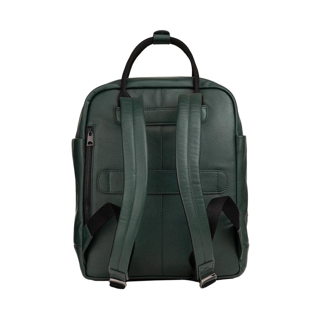 DUDU bőr hátizsák férfiaknak és nőknek - Elegáns és tágas unisex alkalmi hátizsák, 19 liter, elülső zsebbel és táblagép rekesszel, tökéletes munkához, utazáshoz és szabadidőhöz