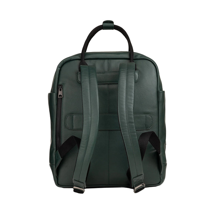 DUDU bőr hátizsák férfiaknak és nőknek - Elegáns és tágas unisex alkalmi hátizsák, 19 liter, elülső zsebbel és táblagép rekesszel, tökéletes munkához, utazáshoz és szabadidőhöz