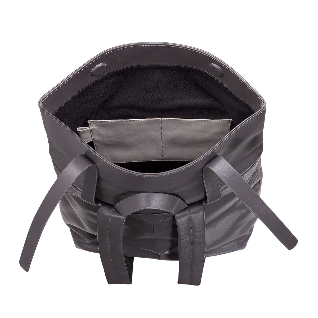 DUDU farverig læderrygsæk til mænd, kvinder, stor blød rygsæk 14L multilommer afslappet sportsdesign