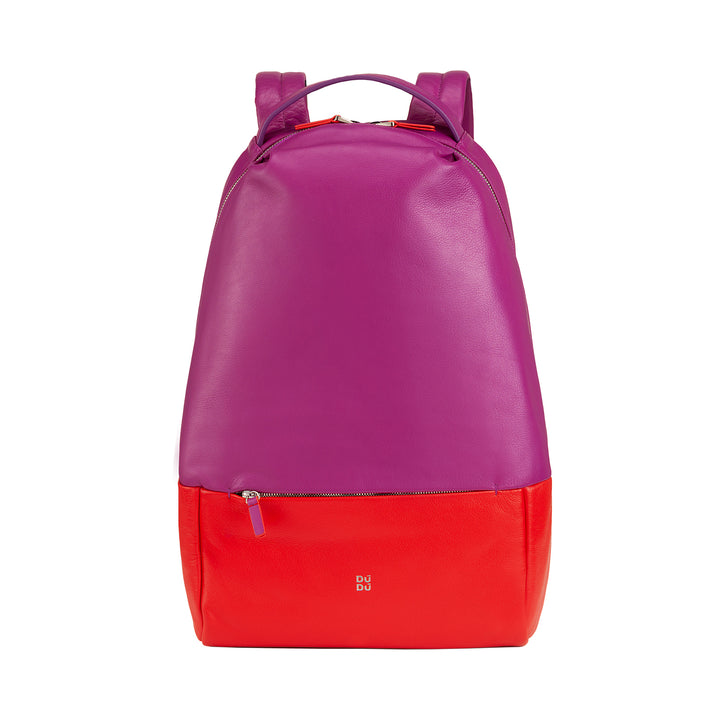 Rucsac sport pentru bărbați DUDU din piele multicoloră, design moale, colorat, rucsac pentru femei cu buzunar antifurt