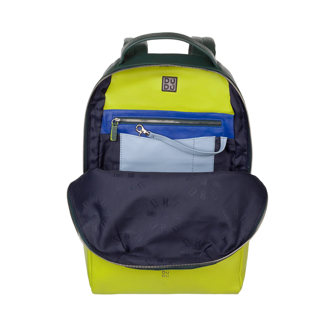 Rucsac sport pentru bărbați DUDU din piele multicoloră, design moale, colorat, rucsac pentru femei cu buzunar antifurt