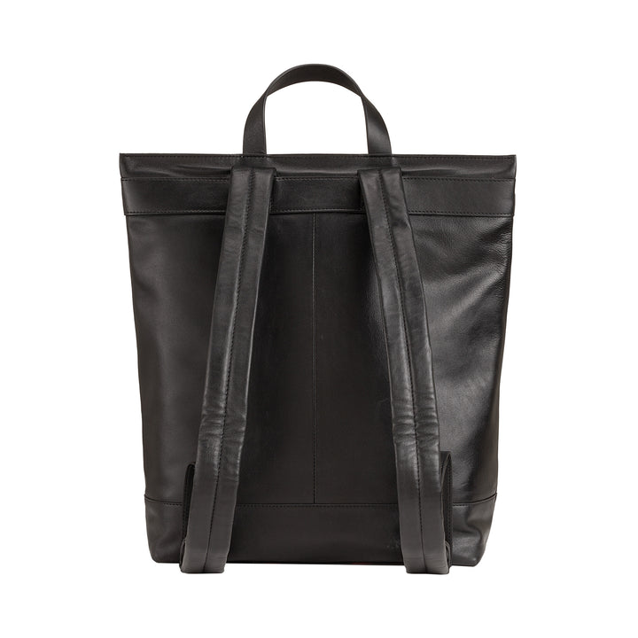 DUDU Men's Backpack, Women's Casual Soft Backpack in Genuine Leather with Zipper Large Colorful Backpack for Work and Leisure