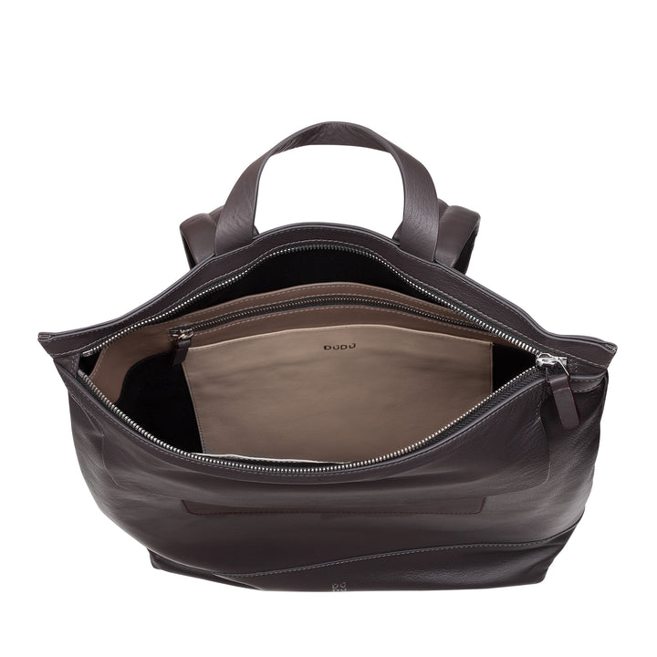 DUDU Herren-Rucksack, Damen-lässiger weicher Rucksack aus echtem Leder mit Reißverschluss, großer bunter Rucksack für Arbeit und Freizeit