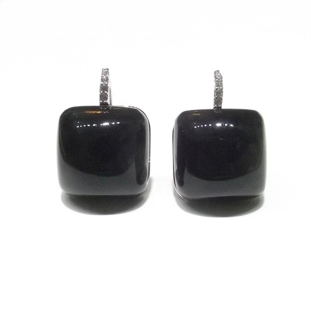 981 Jewels Carré bush σκουλαρίκια 925 ασημένια ρητίνη ζιργκόν OR6832 NE - Capodagli 1937