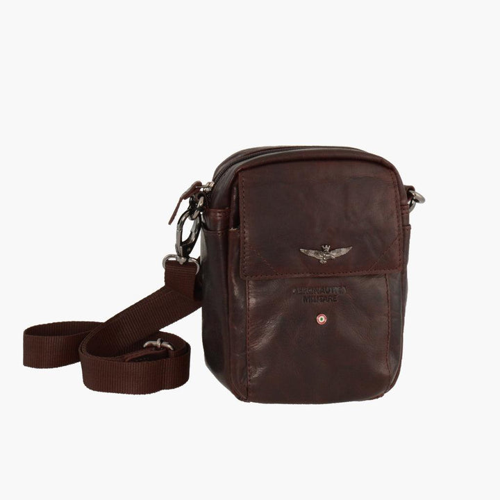 Aeronautica Militare Geanta de umar din piele naturala VINTAGE AM307-MO - Capodagli 1937