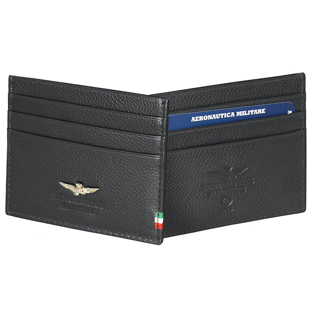 Aeronautica Militare Flag leather credit card holder AM106-NE - Capodagli 1937