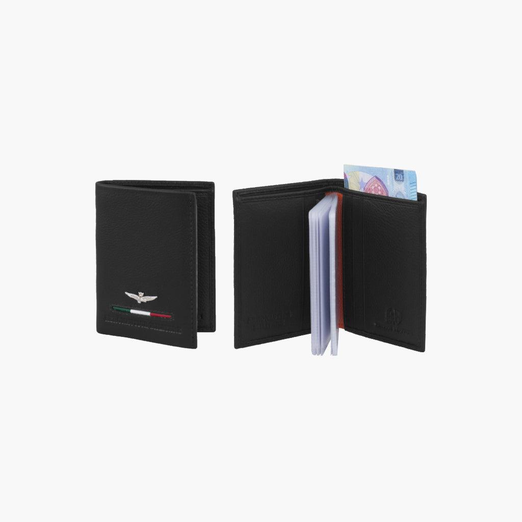 Aeronautica Militare Tarjetero de piel para hombre Línea Fighter AM154-NE - Capodagli 1937