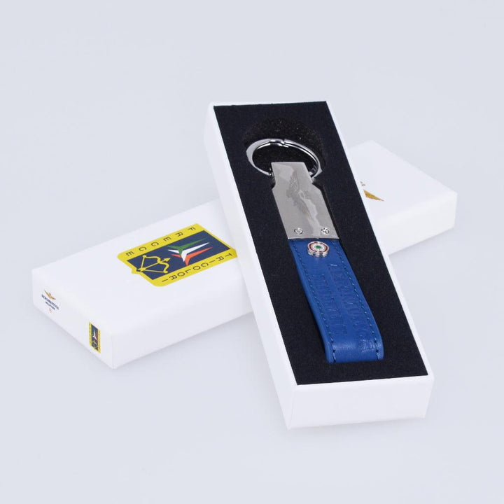 Aeronautica Militare Leather key ring with two rings AM162-BL - Capodagli 1937