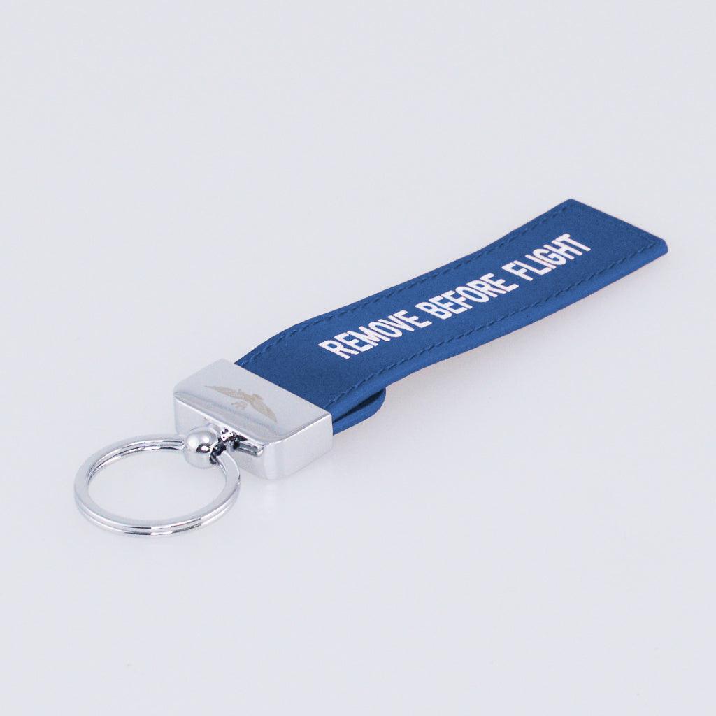 Aeronautica Militare Leather key ring "Remove Before Flight" AM161-BL - Capodagli 1937