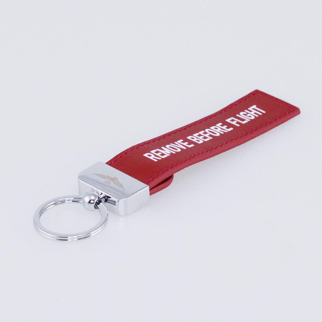 Aeronautica Militare Leather key ring "Remove Before Flight" AM161-RS - Capodagli 1937