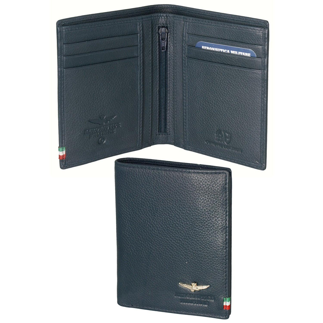 Aeronautica Militare Vertical Flag pénztárca pénzérme zsebbel AM105-BL bőrből - Capodagli 1937