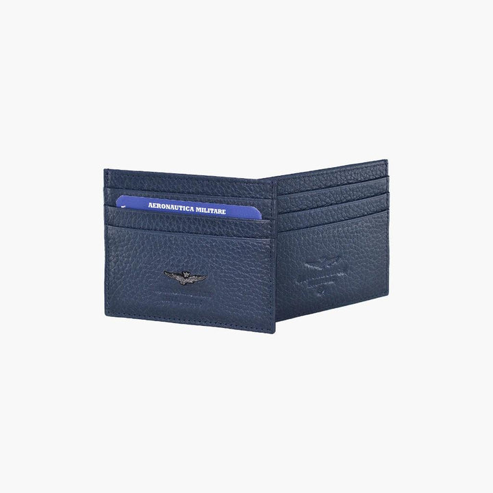 Aeronautica Militare Soft leather flat wallet AM188-BL - Capodagli 1937