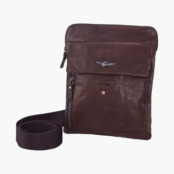 Aeronautica Militare Bandoulière porte-tablette en cuir vintage AM302-MO - Capodagli 1937