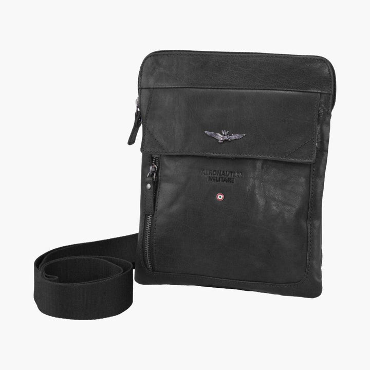 Aeronautica Militare Tracolla porta tablet in pelle Vintage AM302-NE - Capodagli 1937