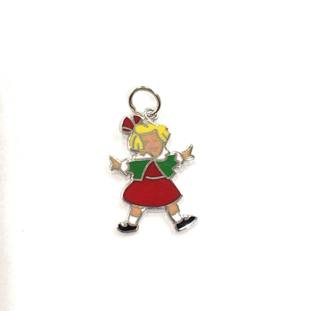 Breloque fille Arcadia émail argent 925 Baby-F-01 - Capodagli 1937