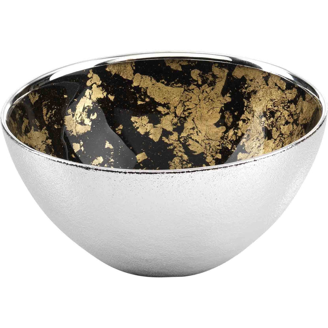 Argenesi Gold Leaf Glasschale 16 cm mattschwarz 1.754141 - Gioielleria Capodagli