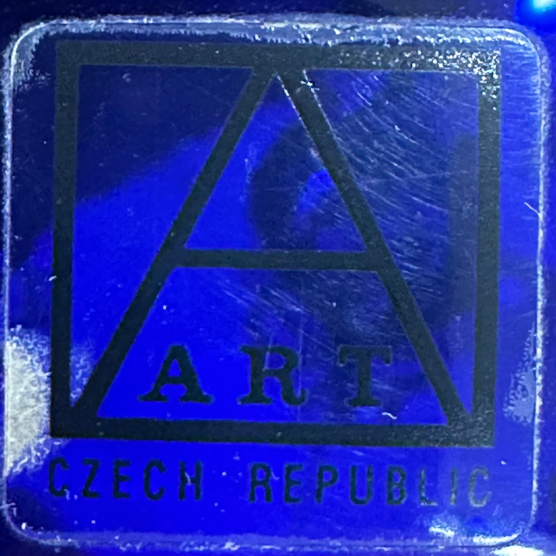 Kunstgeslepen kristallen vaas met puur gouden decoratie VASO_ORO1 - Capodagli 1937