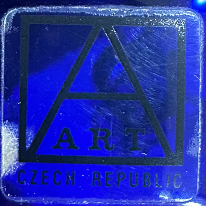 Kunstgeslepen kristallen vaas met puur gouden decoratie VASO_ORO1 - Capodagli 1937