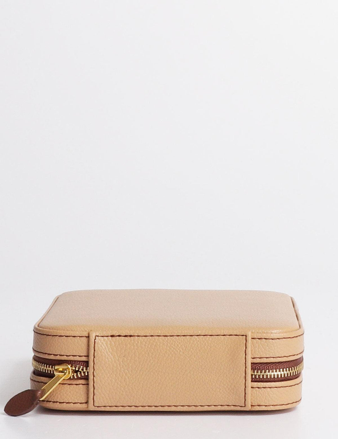 Friedrich23 Étui à bijoux Ascot avec fermeture éclair Beige 26113-8 - Capodagli 1937