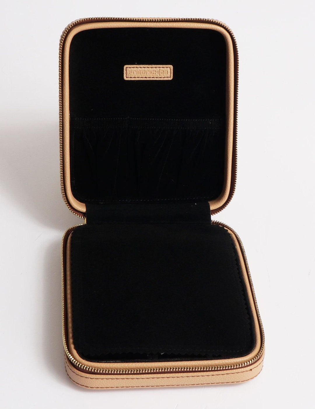 Friedrich23 Étui à bijoux Ascot avec fermeture éclair Beige 26113-8 - Capodagli 1937