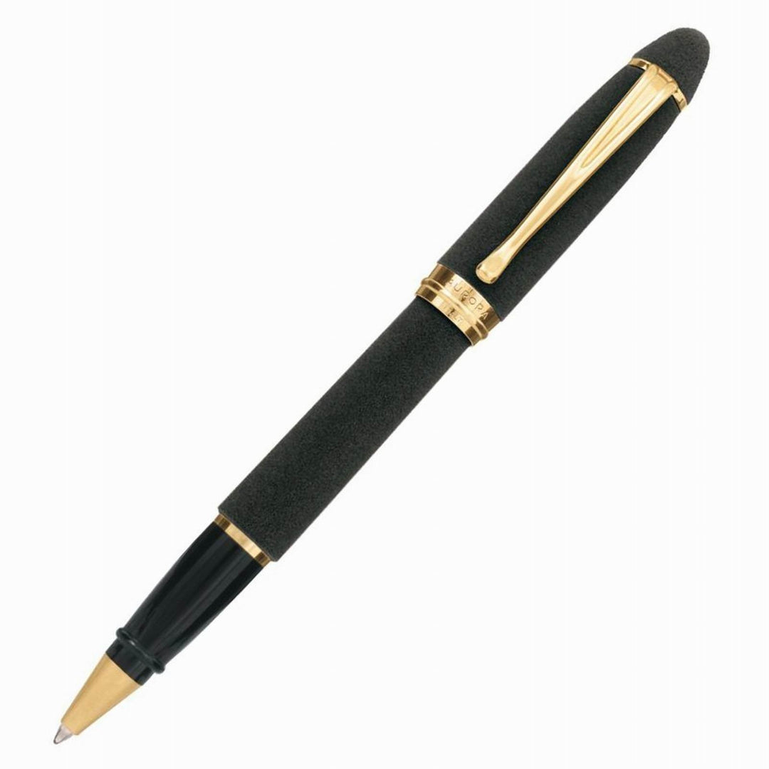 Aurora roller Ipsilon sammetsvart kropp och sammetsmössa med guldfinish B78-N - Gioielleria Capodagli