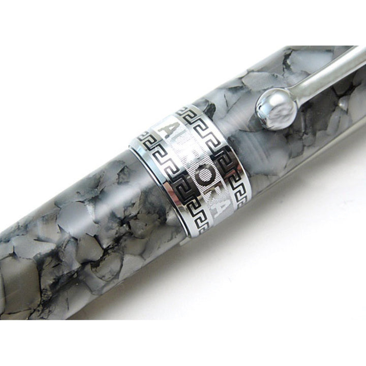 Aurora Optima Auroloide piston stilou gri, finisaj cromat 996-CG - Gioielleria Capodagli