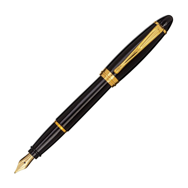 Pluma estilográfica Aurora Ipsilon De Luxe punta acabado dorado negro M B11-N - Capodagli 1937