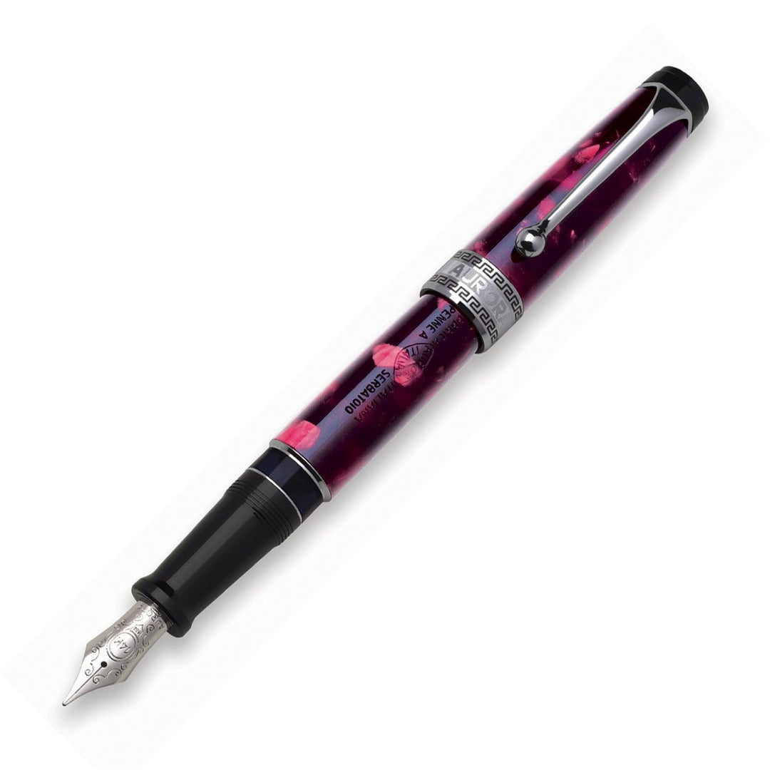 Aurora Optica Auroloide fountain pen burgundy chrome finish 996-CX - Gioielleria Capodagli