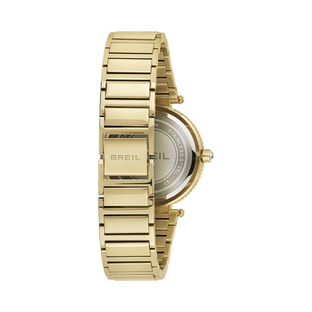 Relógio Breil Pivot 32 mm aço quartzo branco IP acabamento dourado TW1962 - Capodagli 1937